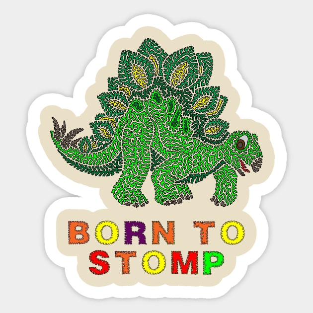 Born To Stomp Sticker by NightserFineArts